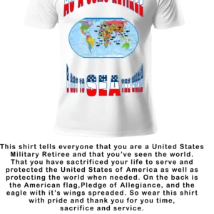 USMC RETIREE MEN WHITE CREW NECK T-SHIRT