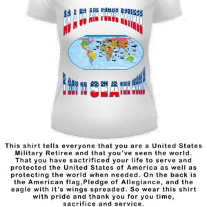 US Air Force RETIREE FEMALE BLACK V NECK T-SHIRT