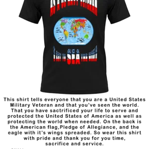 US NAVY VETERAN MEN BLACK CREW NECK T SHIRT