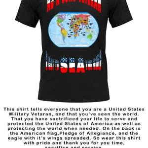 USMC VETERAN MEN BLACK CREW NECK T-SHIRT