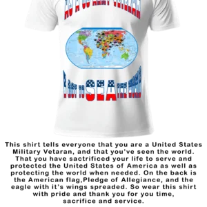 US ARMY VETERAN MEN WHITE T-SHIRT