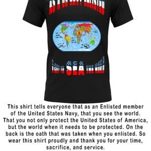 US NAVY ENLISTED MEN BLACK T