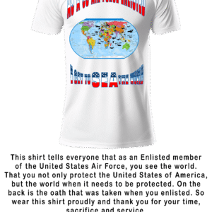 US AIR FORCE ENLISTED MEN CREW NECK WHITE T SHIRT