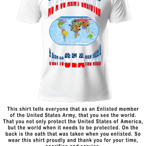 US ARMY ENLISTED MEN WHITE CREW NECK STARS AND STRIPS T-SHIRT