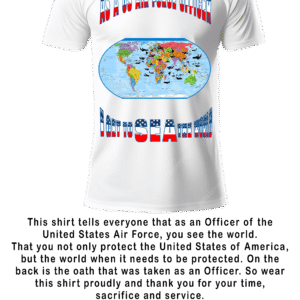 US AIR FORCE MEN OFFICER CREW NECK  WHITE