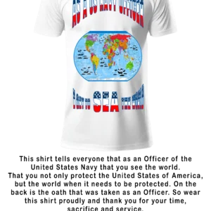 US NAVY Officer Men WHITE T
