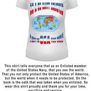 US NAVY Enlisted Women white v neck