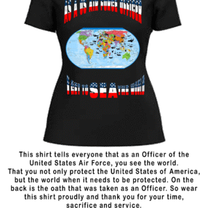 US AIR FORCE OFFICER WOMEN V NECK BLACK