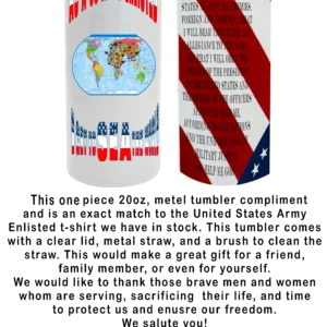 US NAVY OFFICER TUMBLER STARS AND STRIPS