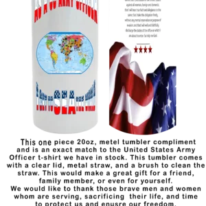 US ARMY OFFICER TUMBLER STARS AND STRIPS