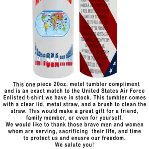 US Air Force ENLISTED TUMBLER STARS AND STRIPS