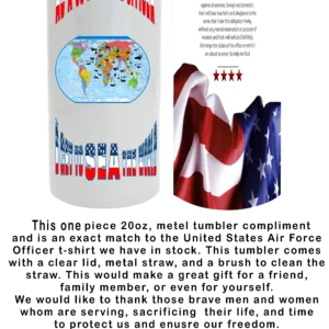 US Air Force OFFICER TUMBLER STARS AND STRIPS