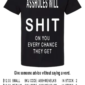 ASSHOLES WOMEN BLACK T