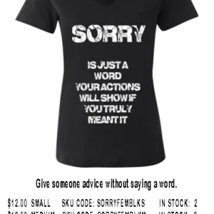 SORRY WOMEN BLACK T